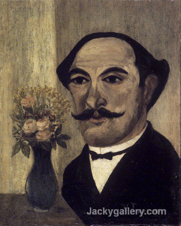 Self portrait by Henri Rousseau paintings reproduction